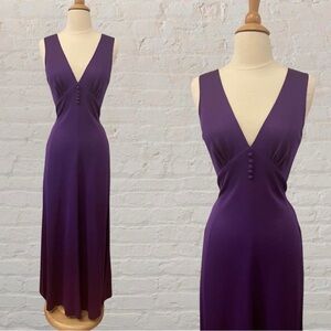 Vintage Young Edwardian purple sleeveless maxi dress